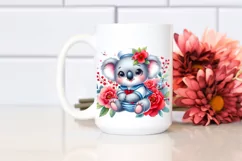 cute Baby Koala Cuddling Sailor | Clipart Product Image 2
