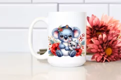 cute Baby Koala Cuddling Sailor | Clipart Product Image 2