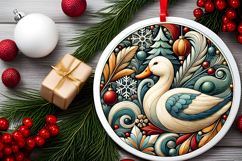 Round Christmass Ornament PNG Product Image 2