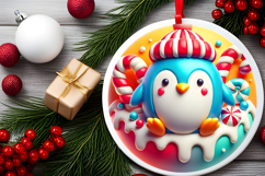 Round Christmass Ornament PNG Product Image 2