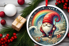 Round Christmass Ornament PNG Product Image 2