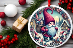 Round Christmass Ornament PNG Product Image 2