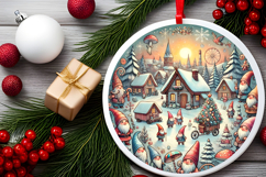 Round Christmass Ornament PNG Product Image 2