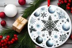 Round Christmas Ornament Sublimation|Clipart Product Image 2