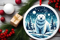 Round Christmas Ornament Sublimation|Clipart Product Image 2