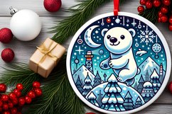Round Christmas Ornament Sublimation|Clipart Product Image 2