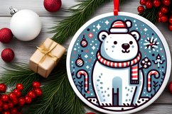 Round Christmas Ornament Sublimation|Clipart Product Image 2