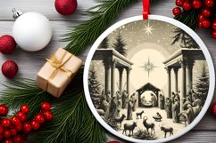 Round Christmas Ornament Sublimation|Clipart Product Image 2