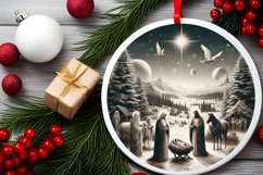Round Christmas Ornament Sublimation|Clipart Product Image 2