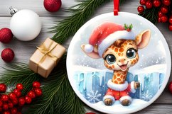 Round Christmas Ornament Sublimation|Clipart Product Image 2