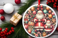 Round Christmas Ornament Sublimation|Clipart Product Image 2