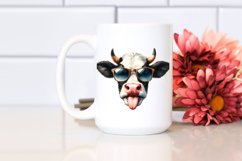 Funny Cow Portrait Smiling | Sunglasses Clipart Product Image 2
