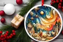 Round Christmas Ornament Sublimation|Clipart Product Image 2