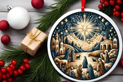 Round Christmas Ornament Sublimation|Clipart Product Image 2