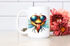 Funny Dragonfly Portrait Smiling | Sunglasses Clipart Product Image 2