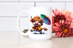 Expressive Baby Highlandcow Dancing PNG Product Image 2