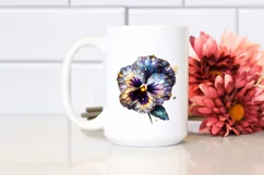 Detailed Shiny Pansy Golden | Clipart Product Image 2