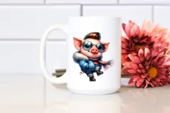 Contempt Baby Pig Dancing in Winter, Transparent PNG Product Image 2