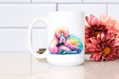 Baby Flamingo Sleeping | Watercolor | Sublimation Product Image 2