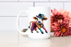 Colorful Baby Cow in Foxtrot Dancer's Attire Product Image 2