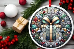 Round Christmas Ornament Sublimation|Clipart Product Image 1
