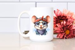 Baby Mouse Portrait Bandana es | Watercolor | Sublimation Product Image 2