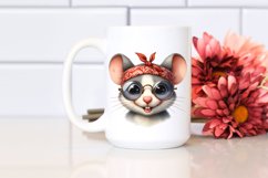 Baby Mouse Portrait Bandana es | Watercolor | Sublimation Product Image 2