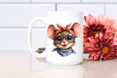 Baby Mouse Portrait Bandana es | Watercolor | Sublimation Product Image 2