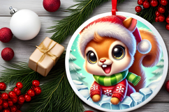 Round Christmass Ornament PNG Product Image 2