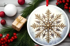 Round Christmas Ornament Sublimation|Clipart Product Image 2