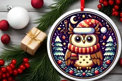 Round Christmas Ornament Sublimation|Clipart Product Image 2