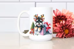 Enthusiastic Watercolor Miniature Schnauzer PNG Product Image 2