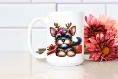 Enthusiastic Watercolor Miniature Schnauzer PNG Product Image 2