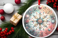 Round Christmas Ornament Sublimation|Clipart Product Image 2