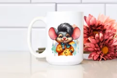 Expressive Baby Mouse with Goofy Haircut PNG Product Image 2