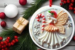Round Christmas Ornament Sublimation|Clipart Product Image 1