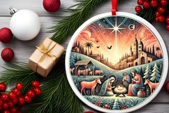 Round Christmas Ornament Sublimation|Clipart Product Image 2