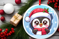 Round Christmass Ornament PNG Product Image 2