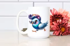 Funny Baby Dove Running, PNG Product Image 2