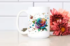 Watercolor Luxury Flower Splash Clipart Product Image 2