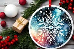 Round Christmas Ornament Sublimation|Clipart Product Image 2