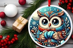 Round Christmas Ornament Sublimation|Clipart Product Image 2