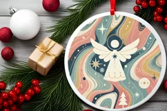Round Christmas Ornament Sublimation|Clipart Product Image 1