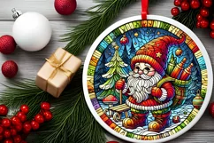 Round Christmas Ornament Sublimation|Clipart Product Image 1