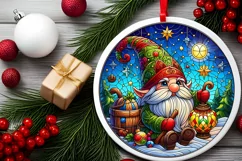 Round Christmas Ornament Sublimation|Clipart Product Image 1