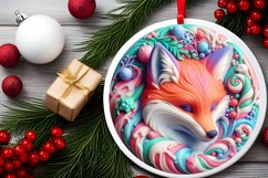 Round Christmas Ornament Sublimation|Clipart Product Image 2