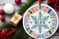Round Christmas Ornament Sublimation|Clipart Product Image 2