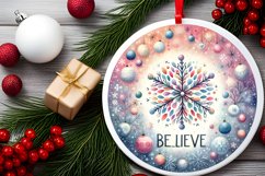 Round Christmas Ornament Sublimation|Clipart Product Image 2