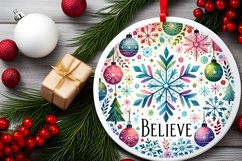 Round Christmas Ornament Sublimation|Clipart Product Image 2