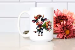 Cheerful Funny Cow Big Eyes Large Flower Bouquet Product Image 2
